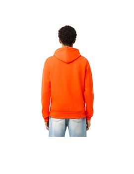 Sudadera Lacoste Jogger Capucha Naranja Hombre