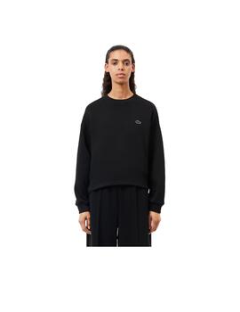 Sudadera Lacoste Jogger Estampado Negra Mujer