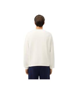 Sudadera Lacoste Grafica Blanca Hombre