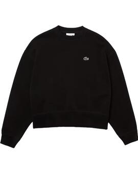 Sudadera Lacoste Jogger Estampado Negra Mujer