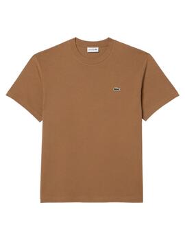 Camiseta Lacoste Corte Clasico Marron Hombre