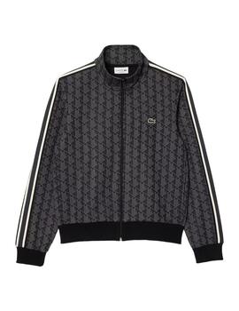 Sudadera Lacoste Paris Monograma Negra Hombre