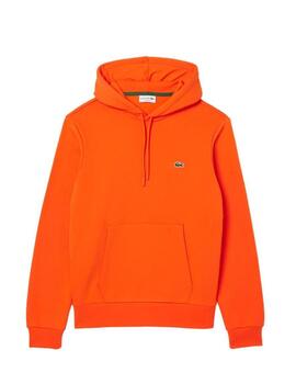 Sudadera Lacoste Jogger Capucha Naranja Hombre