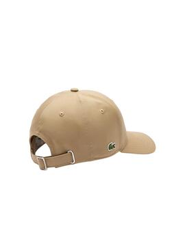 Gorra Lacoste Beisbol Bordados Beige Unisex