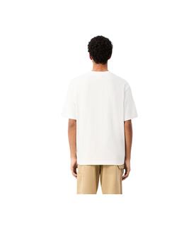 Camiseta Lacoste Estampada Blanca Hombre