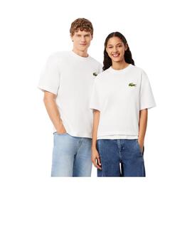 Camiseta Lacoste Punto Blanca Unisex