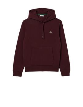 Sudadera Lacoste Capucha Granate Hombre