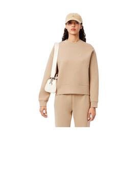 Sudadera Lacoste Jogger Beige Mujer