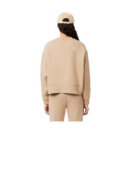 Sudadera Lacoste Jogger Beige Mujer