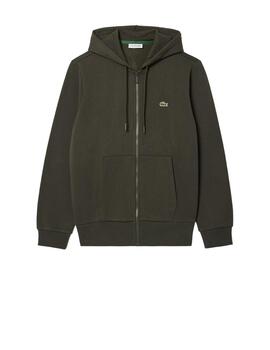 Sudadera Lacoste Cremallera Khaki Hombre