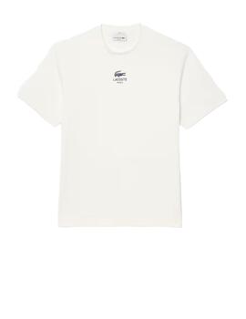 Camiseta Lacoste Punto Blanca Unisex