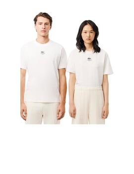 Camiseta Lacoste Punto Blanca Unisex