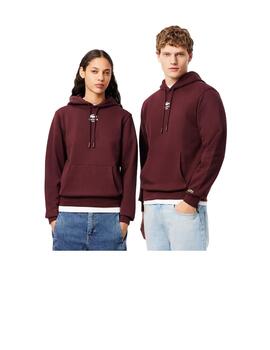 Sudadera Lacoste Capucha Granate Unisex