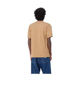 Camiseta Carhartt S/S American Script Camel Hombre