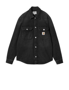 Chaqueta Carhartt Harvey Shirt Negra Hombre