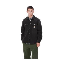 Chaqueta Carhartt Harvey Shirt Negra Hombre