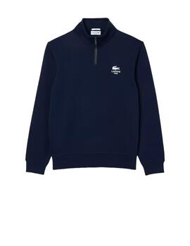 Sudadera Lacoste Cuello Alto Marino Unisex