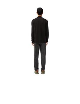 Pantalon Lacoste Paris Monograma Negro Hombre