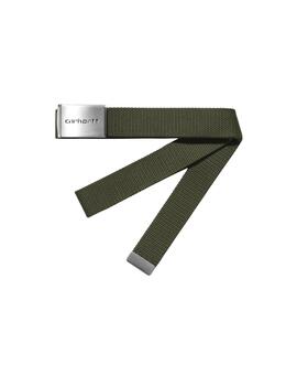 Cinturon Carhartt Clip Belt Chrome Verde Unisex