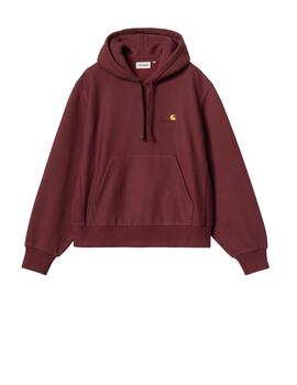 Sudadera Carhartt W' HD American Script Granate