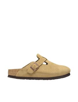 Zueco Birkenstock Boston LEVE Latte Cream Mujer