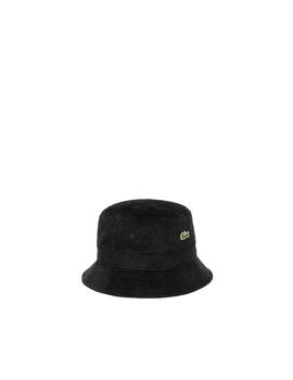 Gorro Lacoste Pescador Pana Negro Unisex