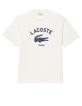 Camiseta Lacoste Estampado Blanca Unisex