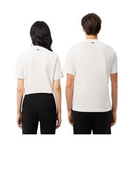 Camiseta Lacoste Estampado Blanca Unisex