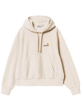 Sudadera Carhartt W'HD American Script Beige Mujer