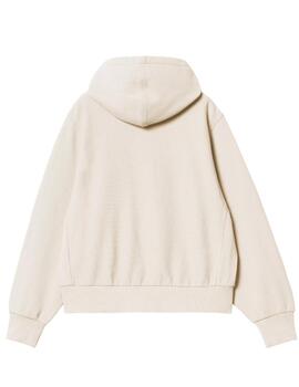 Sudadera Carhartt W'HD American Script Beige Mujer