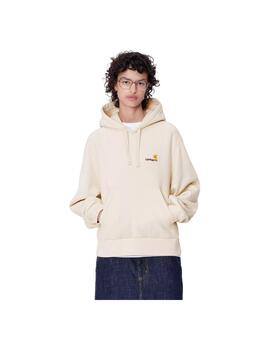 Sudadera Carhartt W'HD American Script Beige Mujer