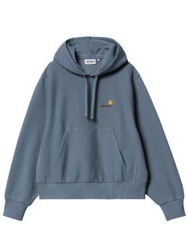 Sudadera Carhartt W' HD American Script Azul Mujer