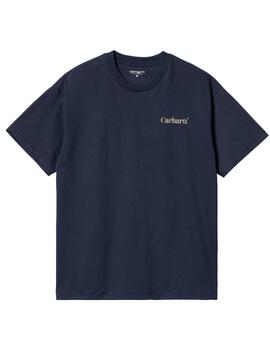 Camiseta Carhartt S/S Fold Duck Marino Hombre