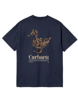 Camiseta Carhartt S/S Fold Duck Marino Hombre