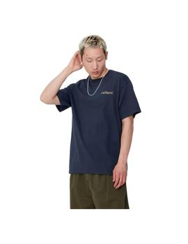 Camiseta Carhartt S/S Fold Duck Marino Hombre