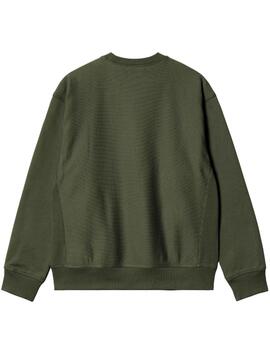 Sudadera Carhartt American Script Verde Hombre