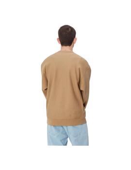 Sudadera Carhartt American Script Camel Hombre