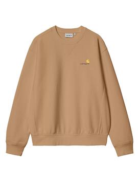 Sudadera Carhartt American Script Camel Hombre