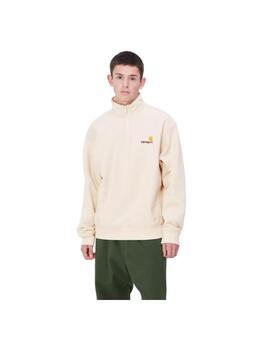 Sudadera Carhartt American Script Beige Hombre