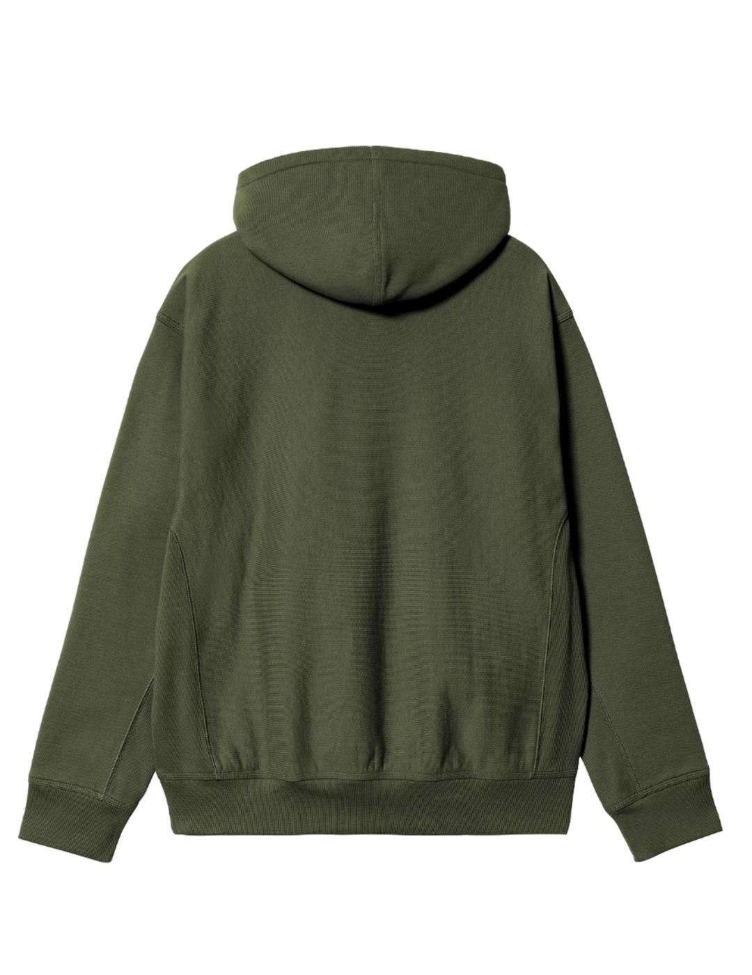 Sudadera Carhartt American Script Verde Hombre