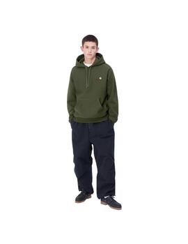 Sudadera Carhartt American Script Verde Hombre