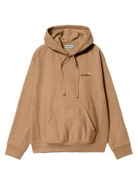 Sudadera Carhartt American Script Camel Hombre