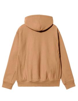 Sudadera Carhartt American Script Camel Hombre