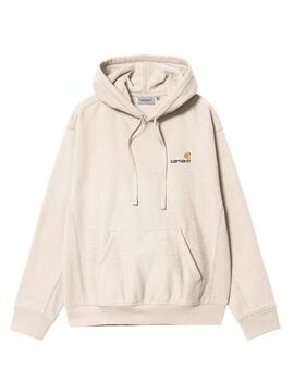 Sudadera Carhartt American Script Beige Hombre