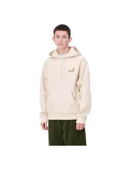 Sudadera Carhartt American Script Beige Hombre