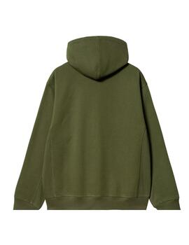 Sudadera Carhartt American Script Verde Hombre