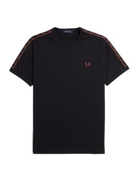 Camiseta Fred Perry Negra Hombre