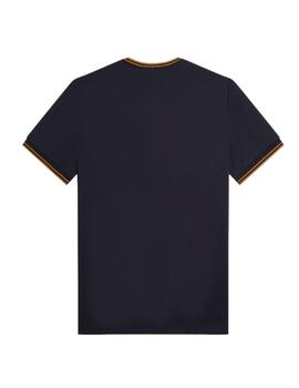 Camiseta Fred Perry Marino Hombre