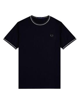 Camiseta Fred Perry Negra Hombre