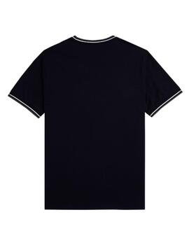 Camiseta Fred Perry Negra Hombre